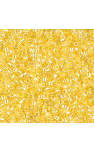 Miyuki delica beads 10/0 - Lined pale yellow ab DBM-53